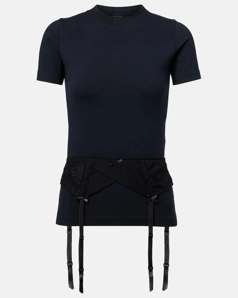 Balenciaga T-Shirt Lingerie aus Jersey Schwarz