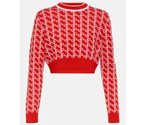 Cropped-Pullover aus Jacquard
