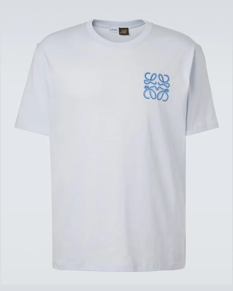 Loewe Paula's Ibiza T-Shirt aus Baumwoll-Jersey Blau