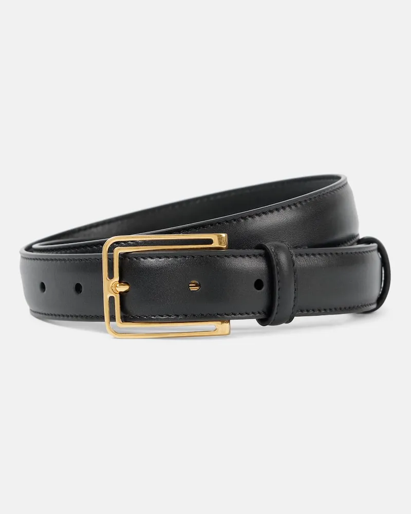 The Row Gürtel Frame aus Leder Schwarz