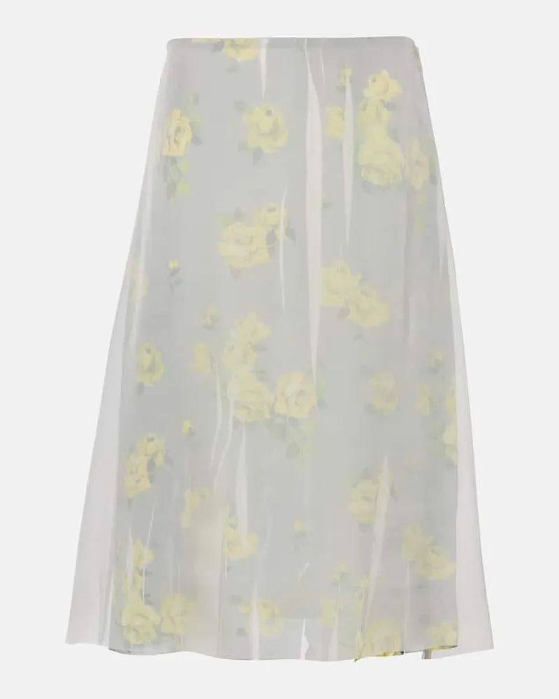 Acne Studios Midirock aus Mesh Blau