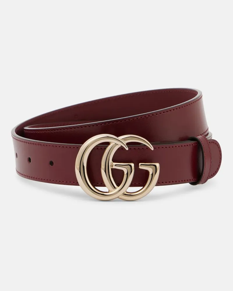Gucci Gürtel GG Marmont aus Leder Burgunderrot