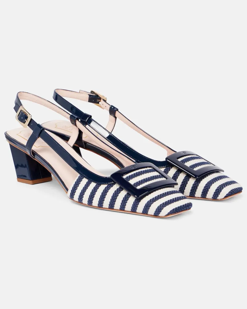 Roger Vivier Slingback-Pumps Belle Vivier 45 aus Canvas Multicolor