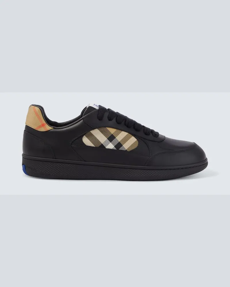 Burberry Sneakers Burberry Check aus Leder Schwarz