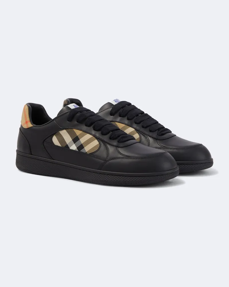 Burberry Sneakers Terrace Burberry Check aus Leder Schwarz