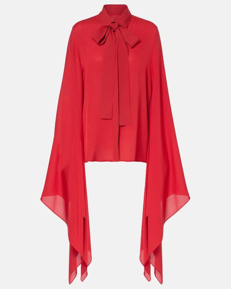 Elie Saab Bluse aus Seide Rot