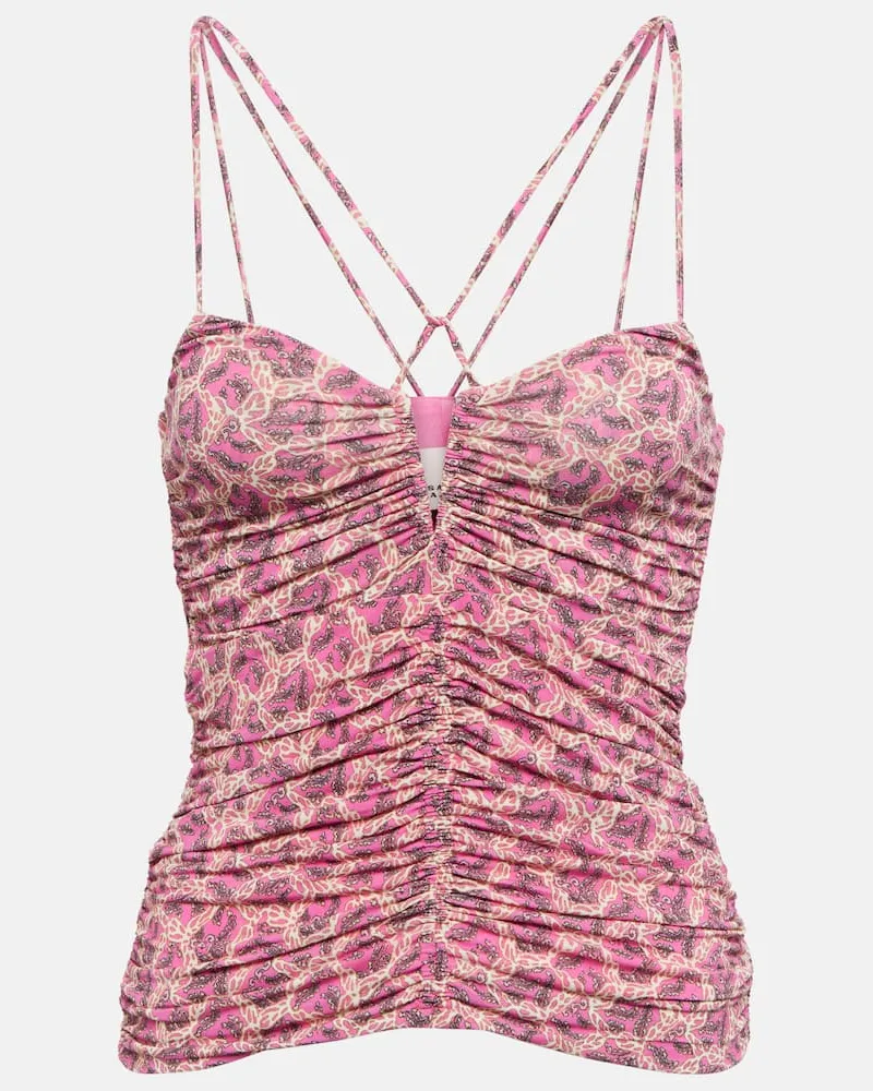Isabel Marant Bedrucktes Top Leila aus Jersey Violett