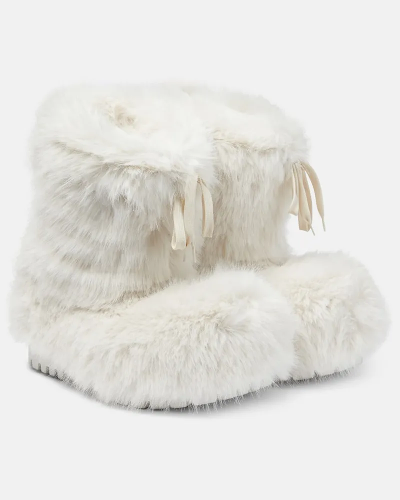 Balenciaga Schneestiefel Alaska aus Faux Fur Weiß