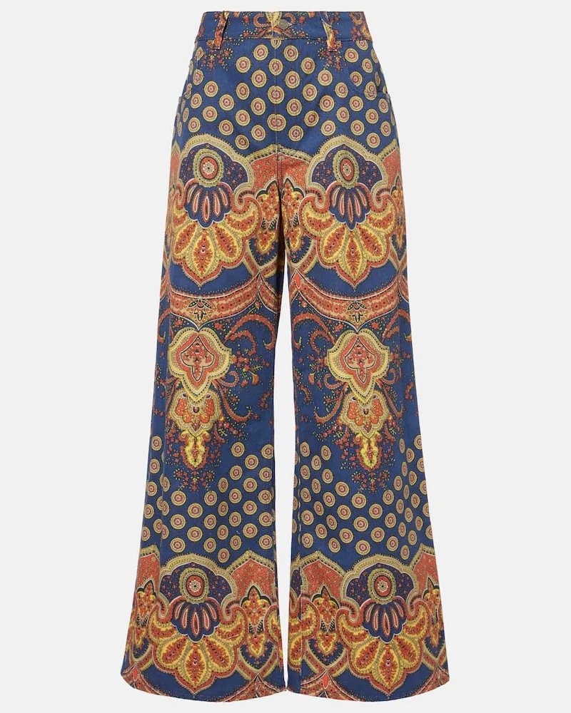 Valentino Garavani Wide-Leg Jeans Voyage Imaginaire Multicolor