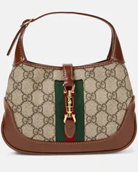 Gucci Schultertasche  Jackie 1961 aus Canvas Braun