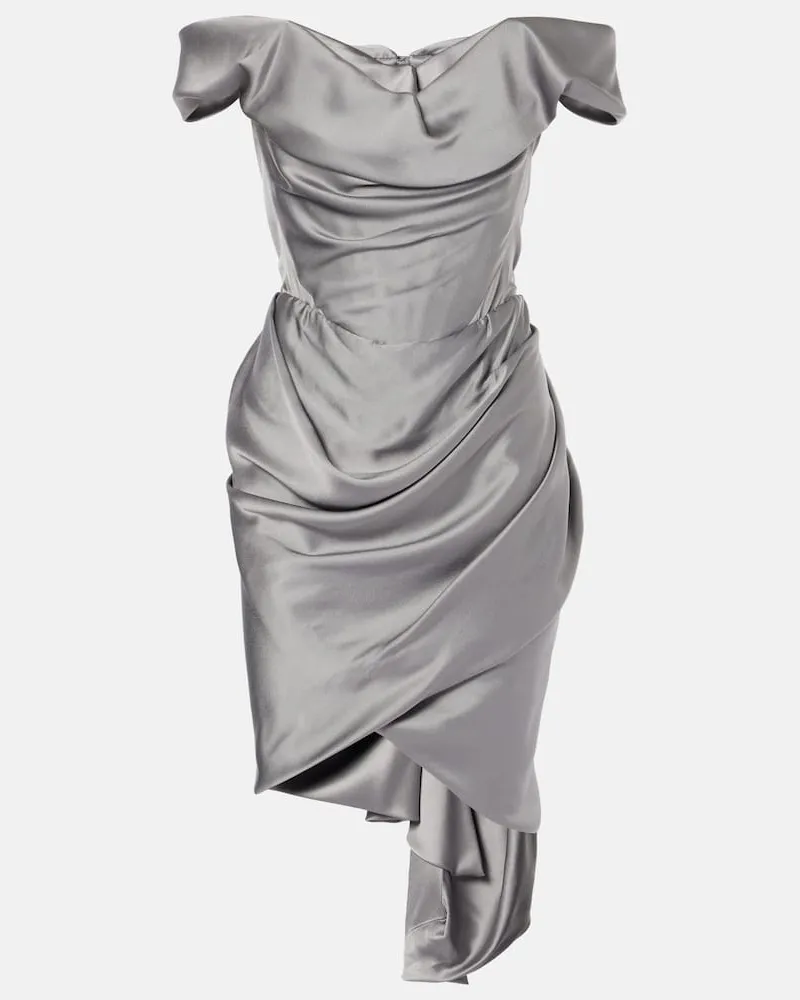 Vivienne Westwood Bridal Minikleid Nova Cora aus Satin Silber
