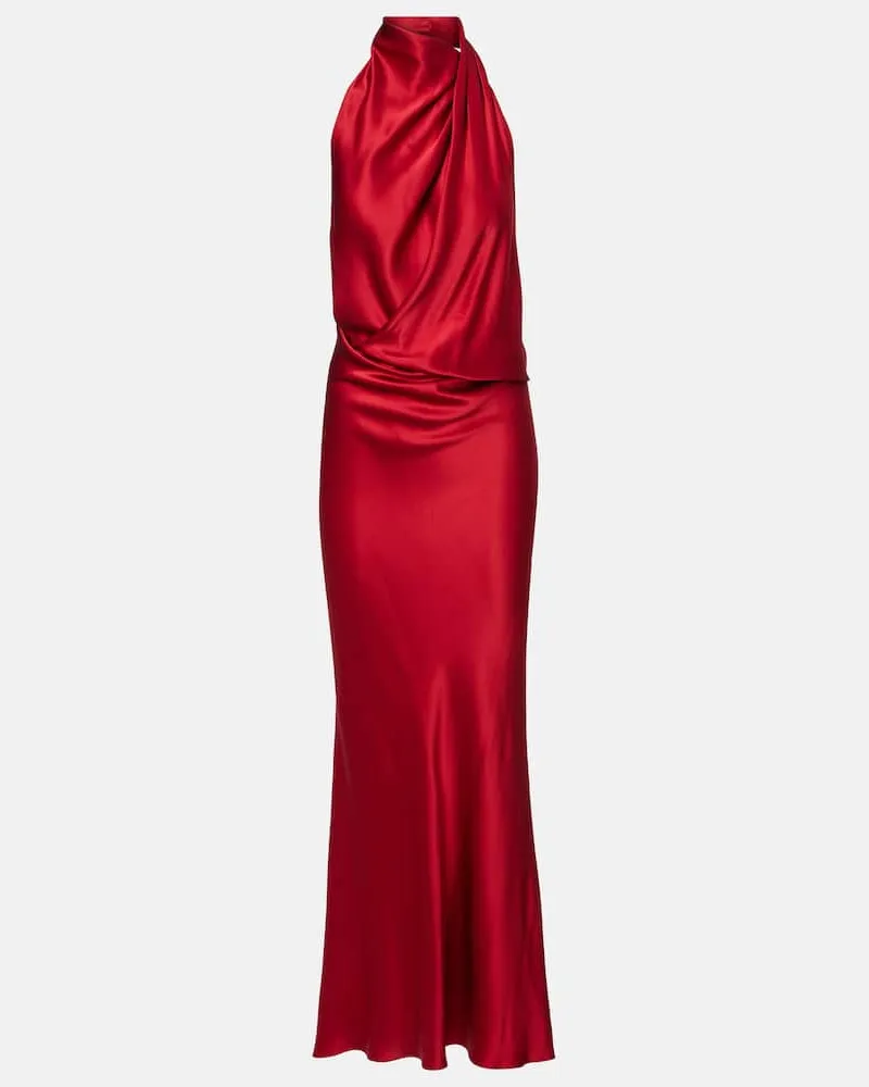 The Sei Robe aus Seidensatin Rot