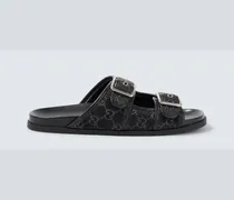 Sandalen GG aus Canvas mit Leder