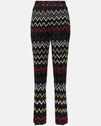 Missoni High-Rise-Hose aus Haekelstrick Multicolor