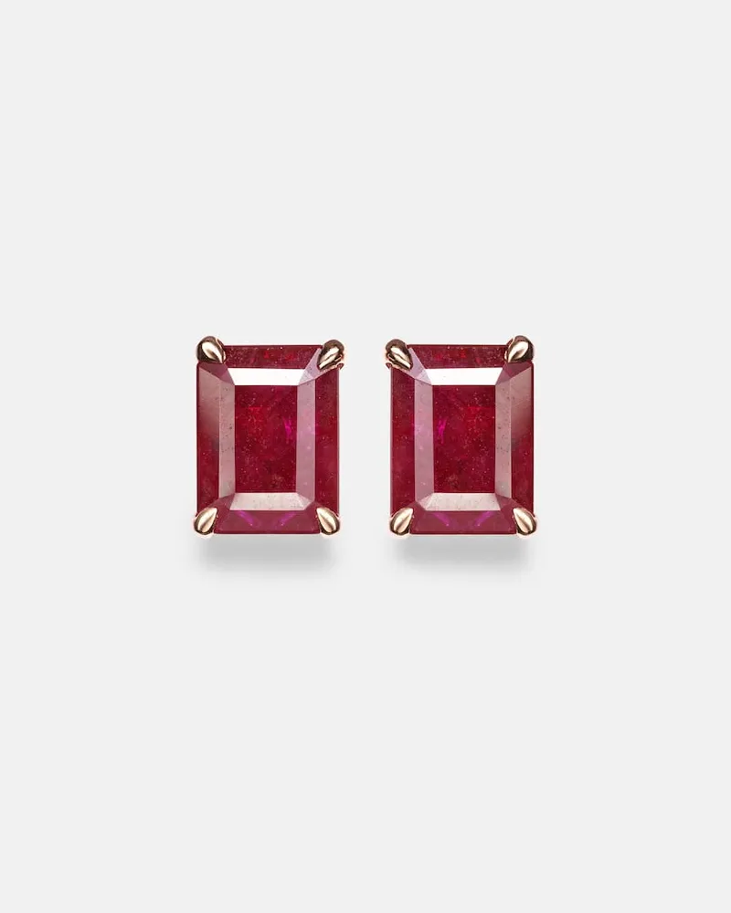 SHAY Ohrringe aus 18kt Roségold mit Rubinen Gold