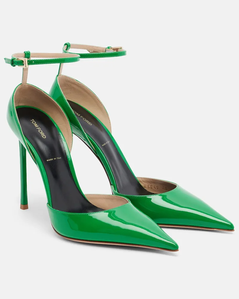 Tom Ford Pumps Vertigo aus Lackleder Grün