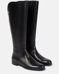 Loro Piana Stiefel Welly aus Leder Schwarz