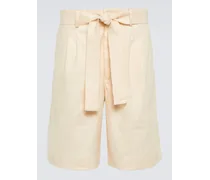 Bermuda-Shorts aus einem Leinengemisch