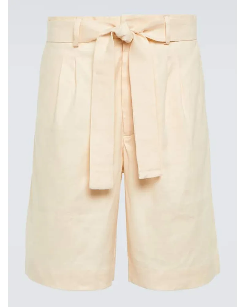 COMMAS Bermuda-Shorts aus einem Leinengemisch Weiss
