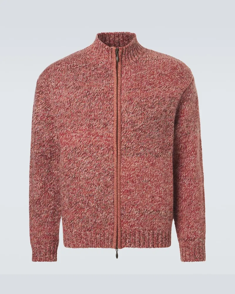 Le Kasha 1918 Cardigan Lamdu aus Kaschmir Burgunderrot