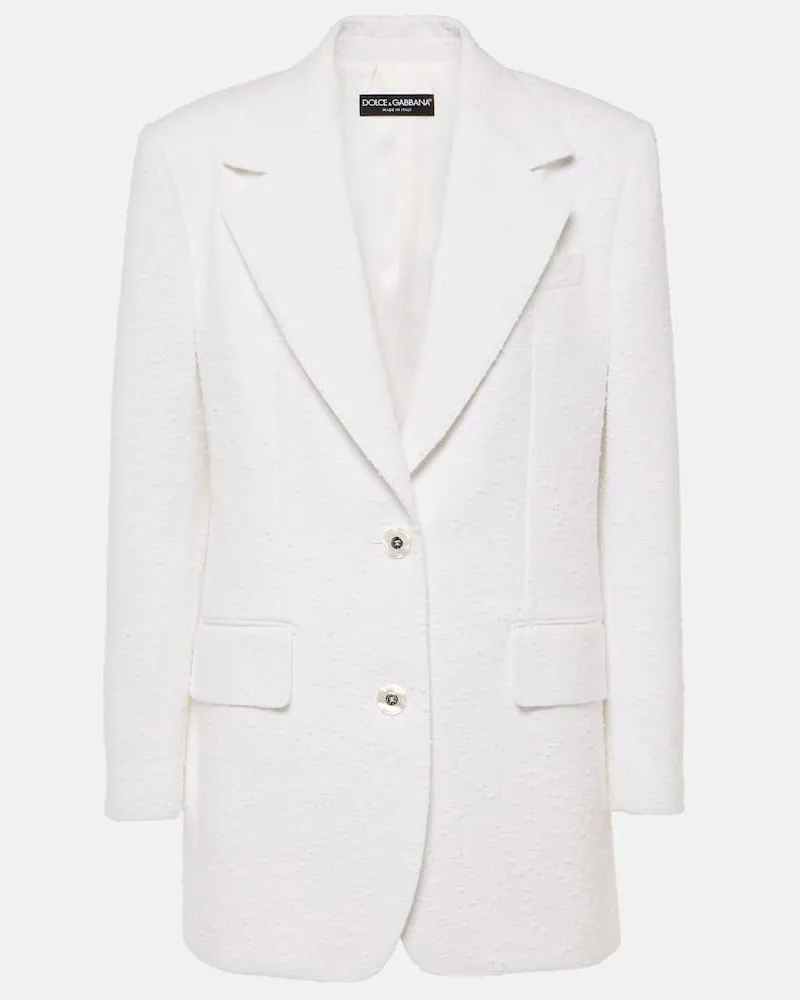 Dolce & Gabbana Blazer aus Tweed Weiã
