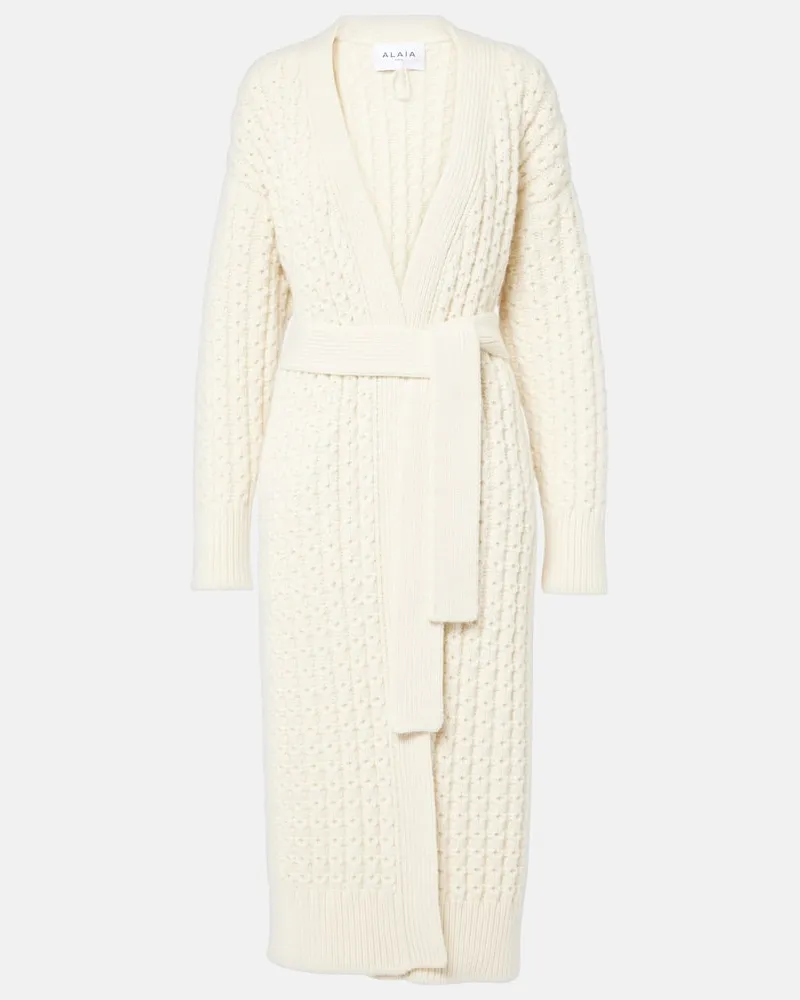 Alaïa Alaïa Cardigan aus Wolle Weiß