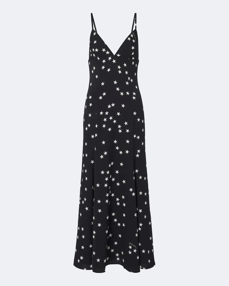 Dolce & Gabbana Midikleid aus einem Seidengemisch Schwarz