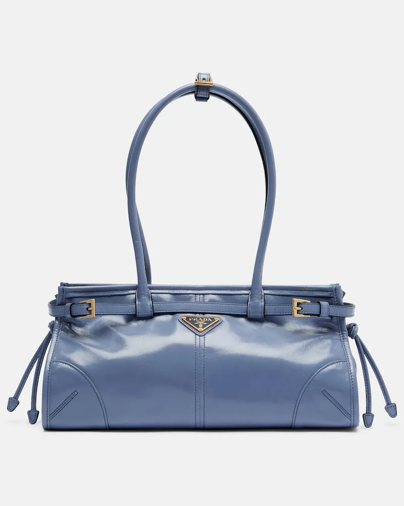Prada Schultertasche Prada Bonnie Medium aus Leder Blau