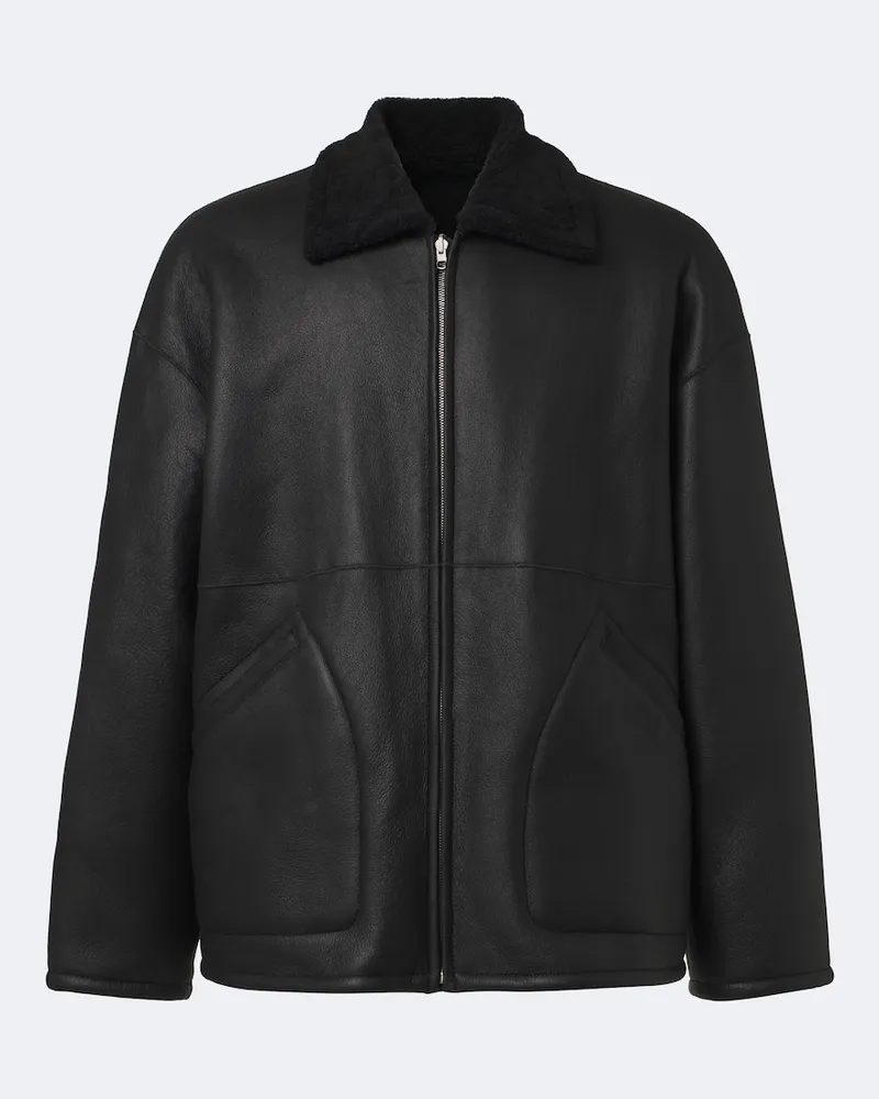 AURALEE Wendbarer Blouson aus Shearling Schwarz