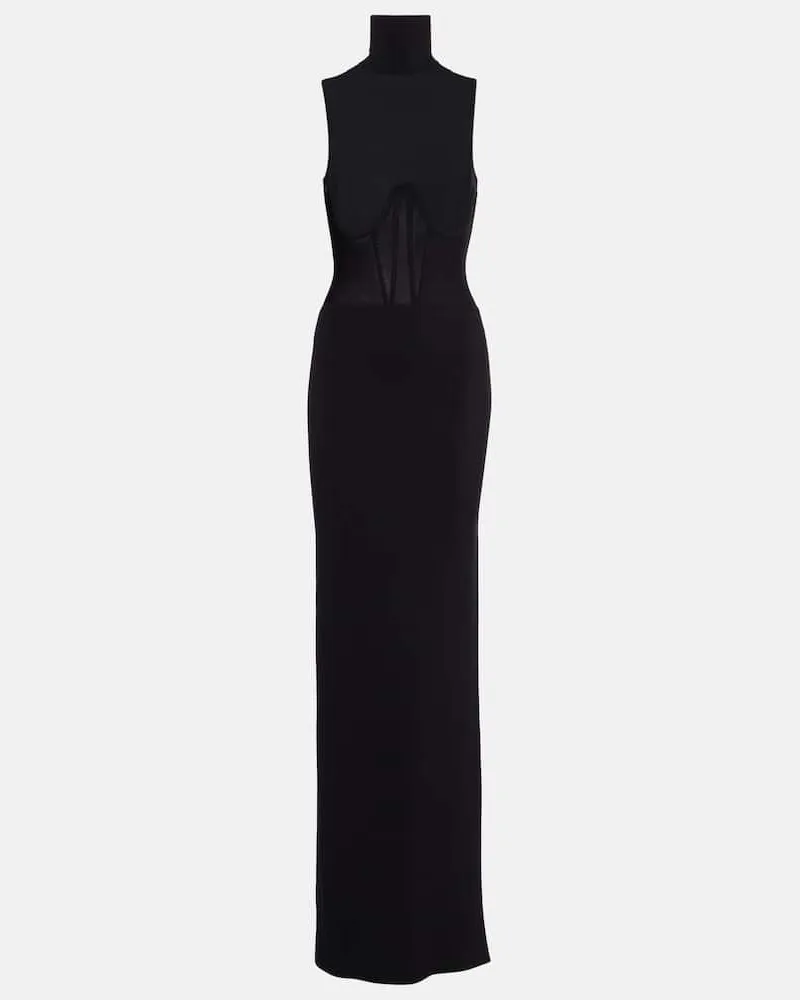 Nensi Dojaka Maxikleid Gwyneth aus Strick Schwarz