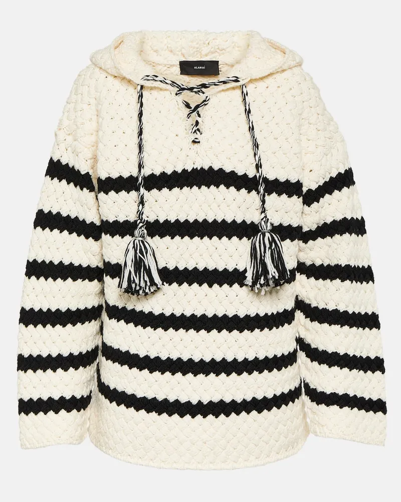 Alanui Hoodie The Mariner aus Schurwolle Weiß