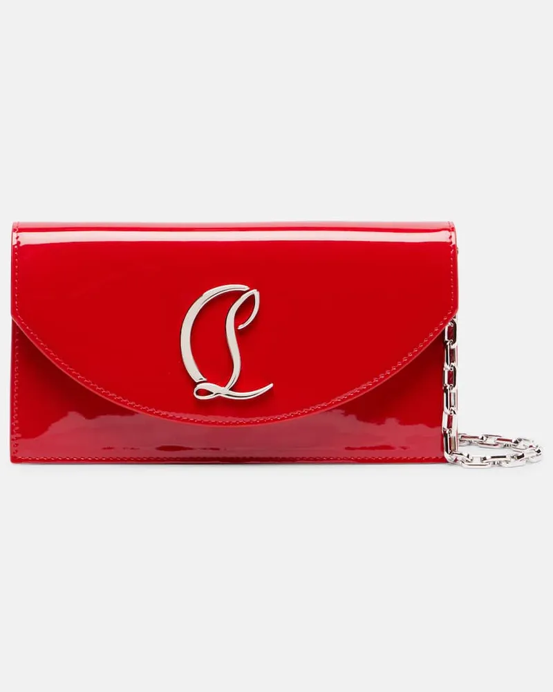 Christian Louboutin Clutch Loubi54 aus Lackleder Rot