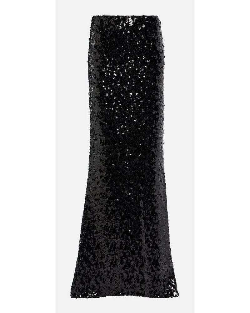 Dolce & Gabbana Maxirock mit Pailletten Schwarz