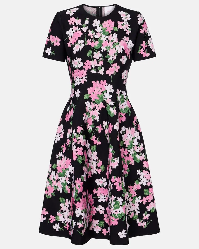 Carolina Herrera New York Bedrucktes Minikleid Schwarz