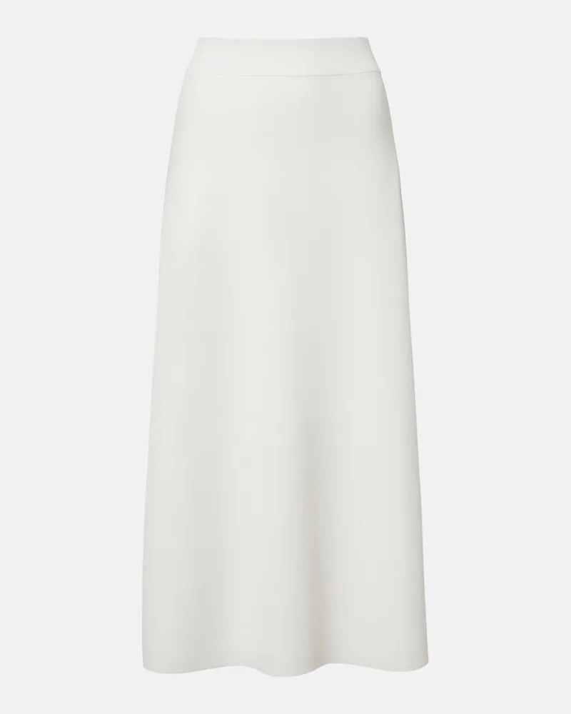 Max Mara Midirock aus Crêpe Weiß