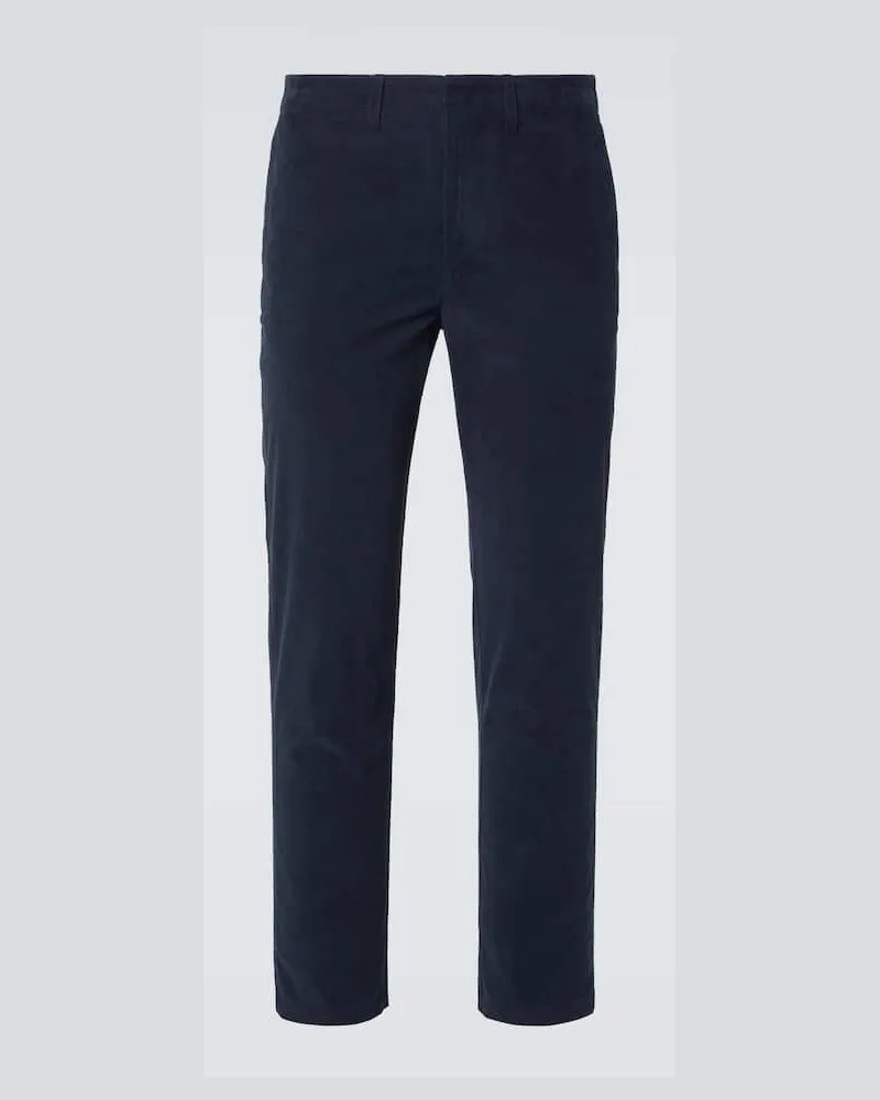 Gabriela Hearst Gerade Hose aus Baumwoll-Cord Blau