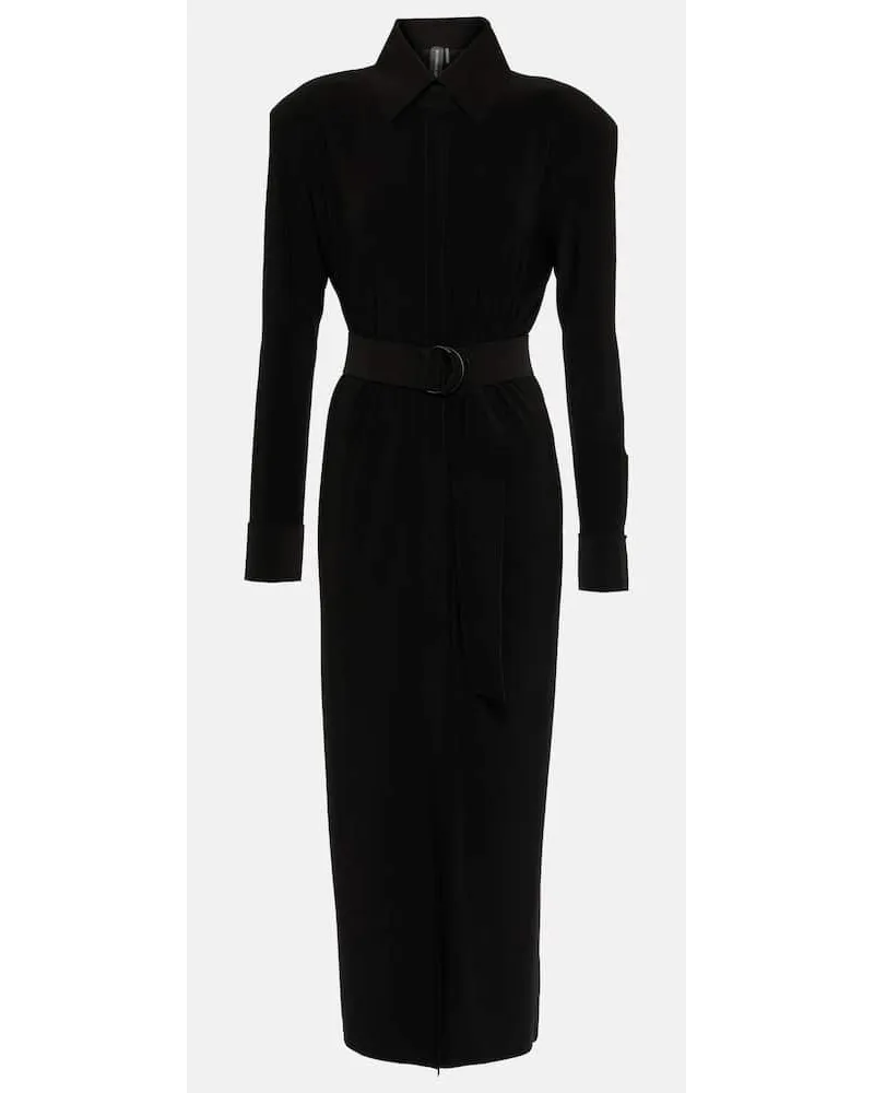 Norma Kamali Hemdblusenkleid Schwarz