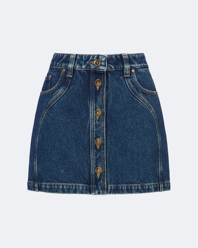 Versace Minirock aus Denim Blau