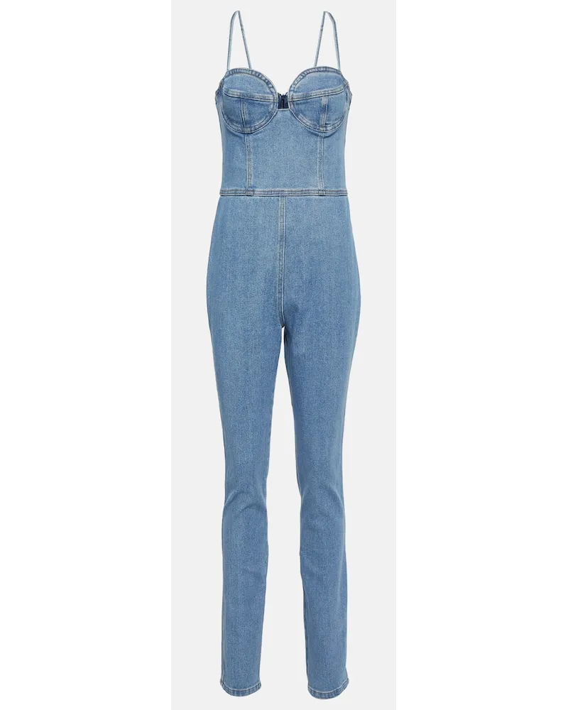 Magda Butrym Jumpsuit aus Denim Blau