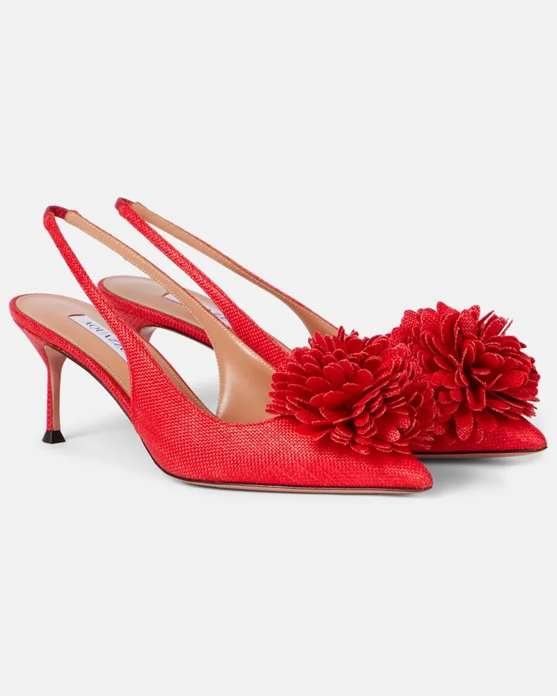 Aquazzura Slingback-Pumps Couturier 65 Rot