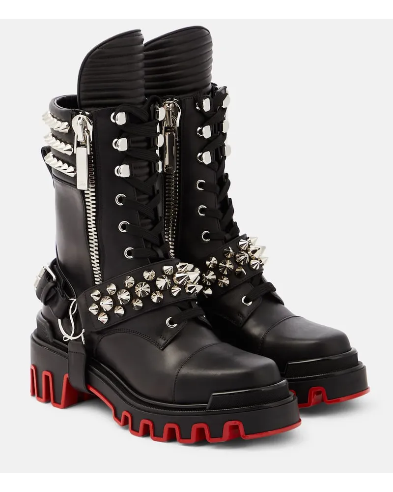 Christian Louboutin Verzierte Schnuerstiefel Janetta Schwarz