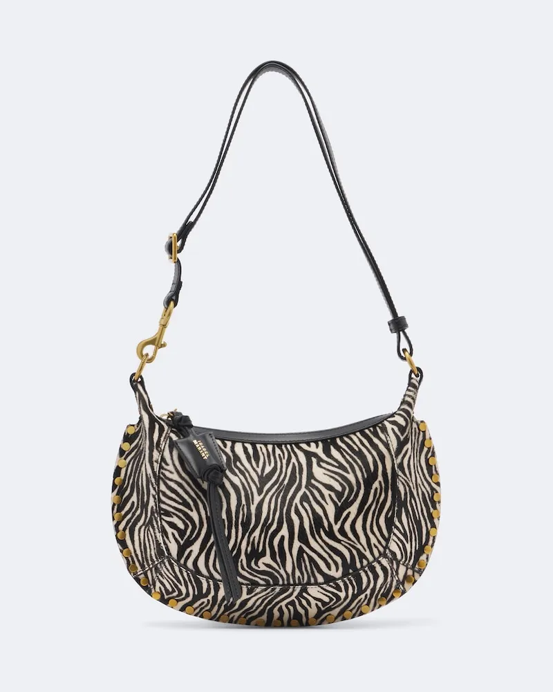 Isabel Marant Schultertasche Oskan Moon aus Kalbshaar Weiß
