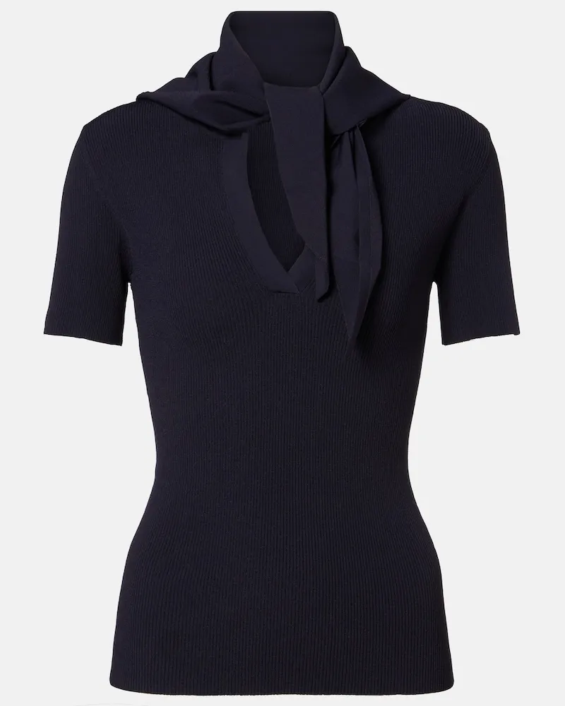 Max Mara Top aus Strick Blau