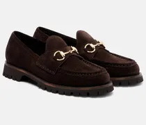 Loafers Sylke Horsebit aus Veloursleder