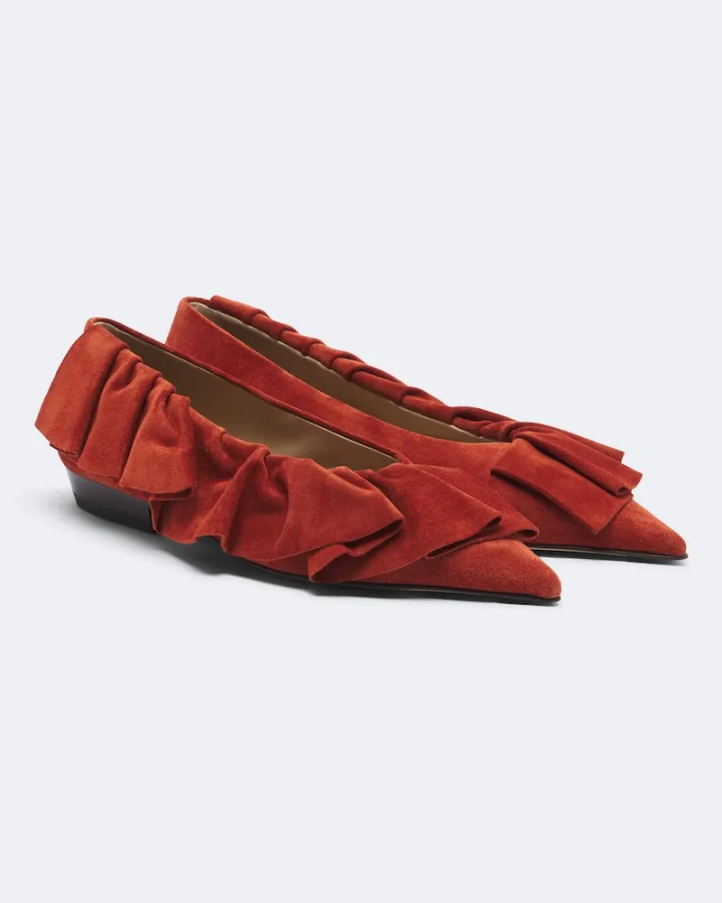 J.W.Anderson Ballerinas aus Veloursleder Orange