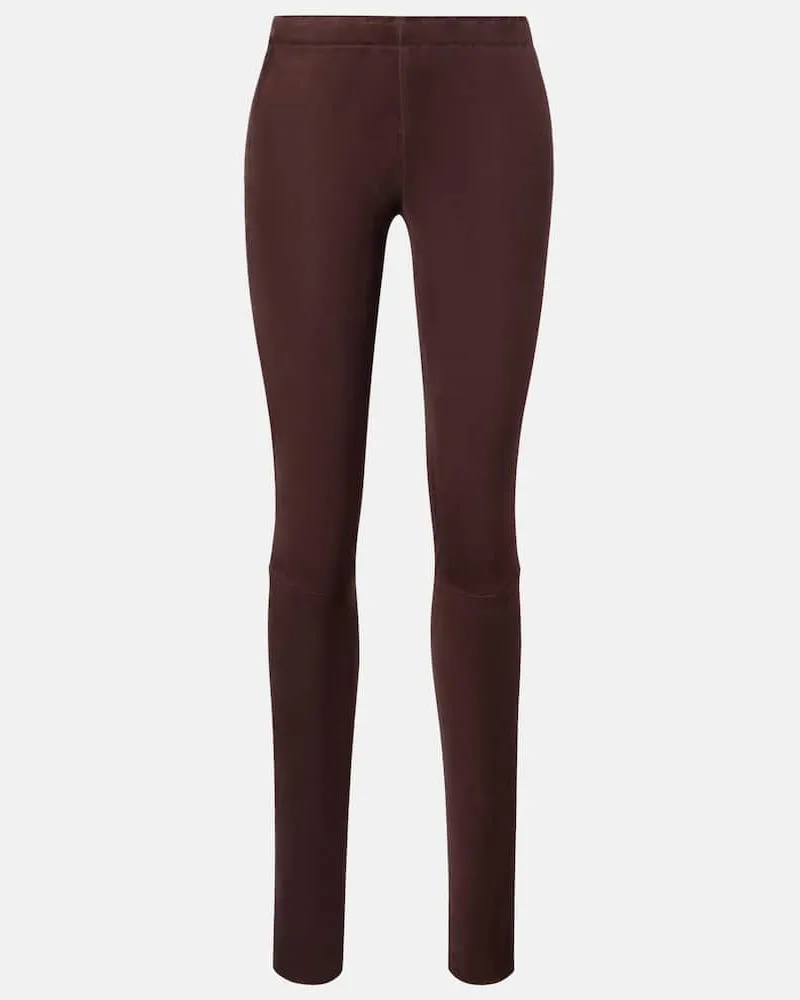 Stouls Leggings Carolyn aus Veloursleder Braun