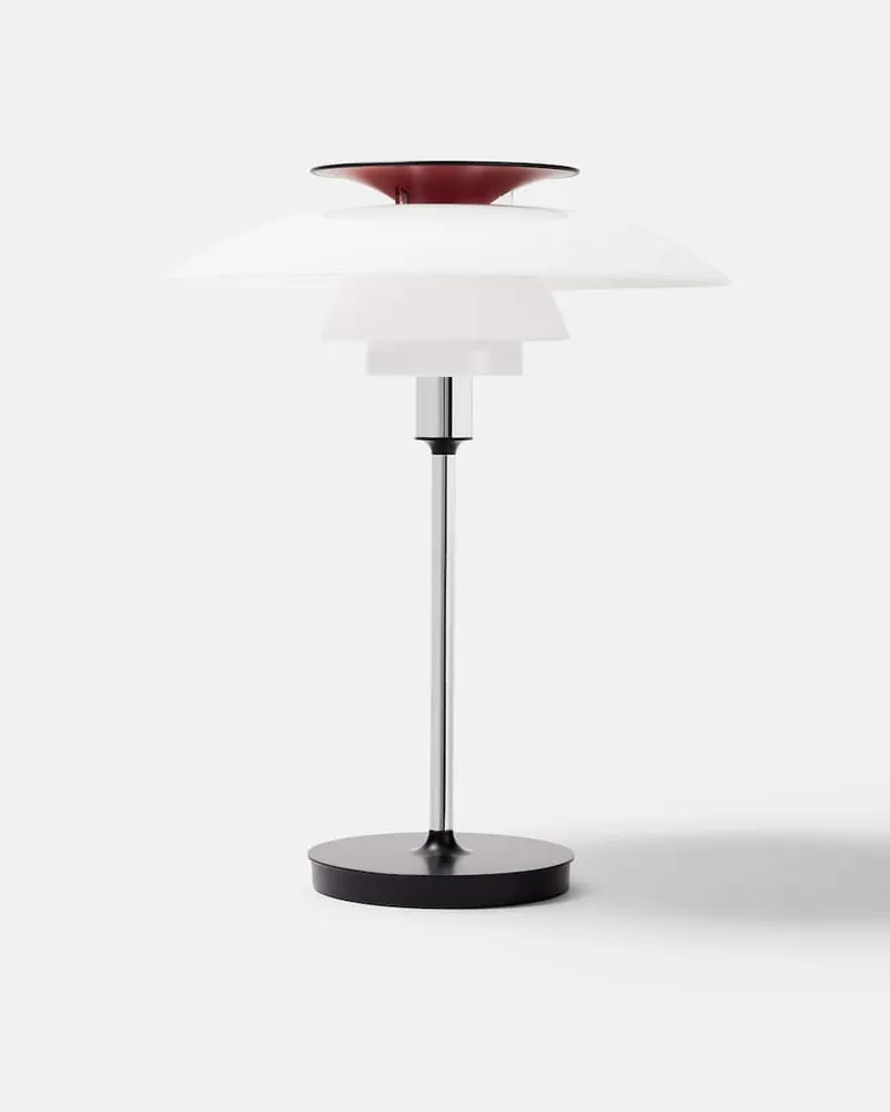 Louis Poulsen Tischleuchte PH 80 by Poul Henningsen (EU-Stecker Weiß