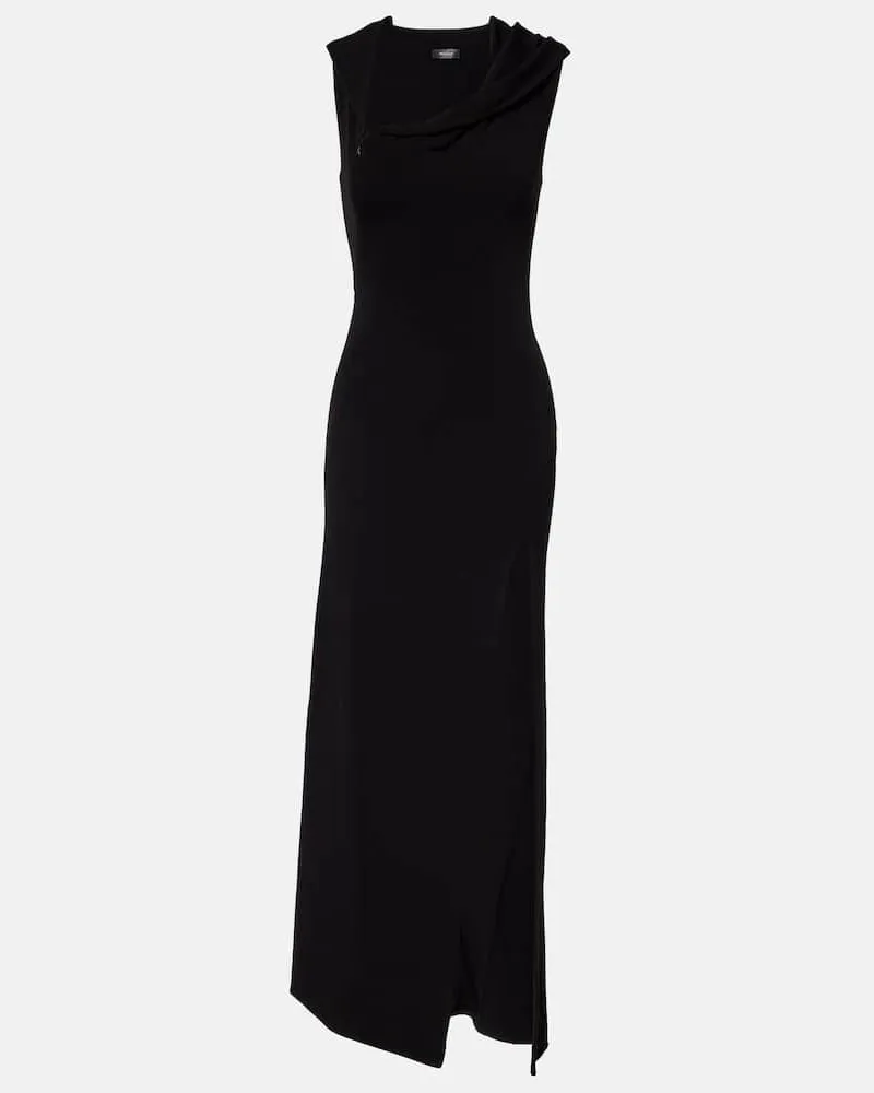 Thierry Mugler Robe aus Jersey Schwarz
