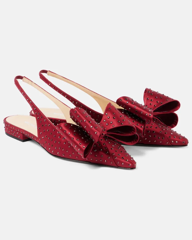 Mach & Mach Slingback-Ballerinas Le Cadeau mit Kristallen Rot