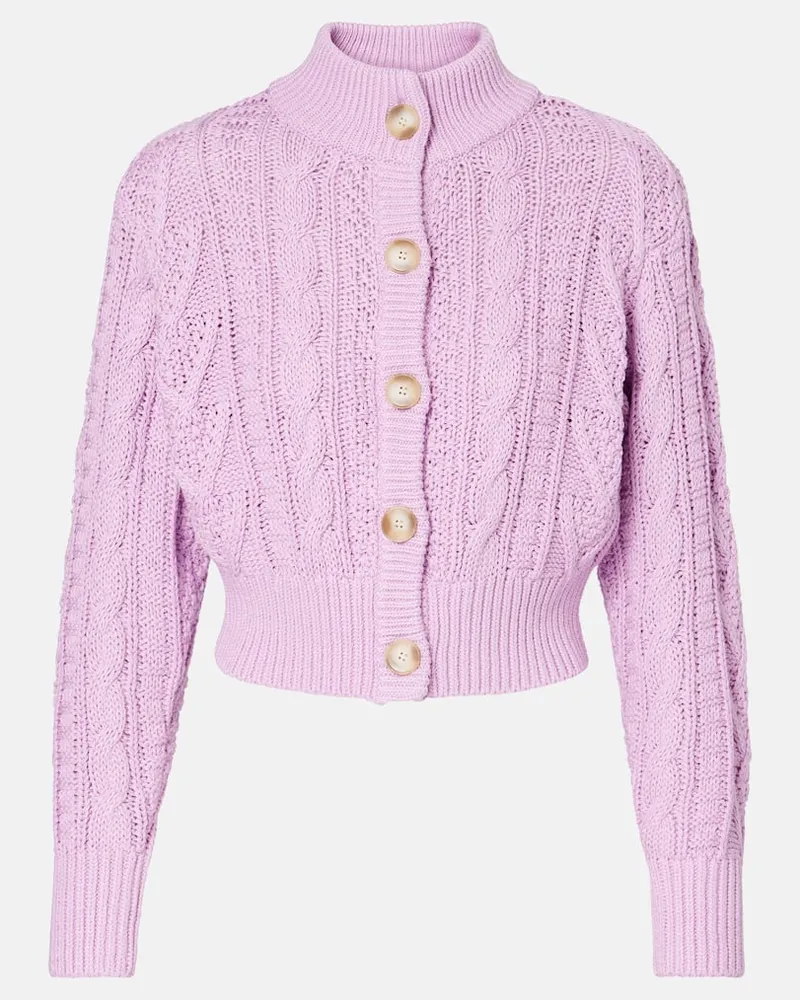 EMILIA WICKSTEAD Cropped-Cardigan Aleph aus Baumwolle Rosa